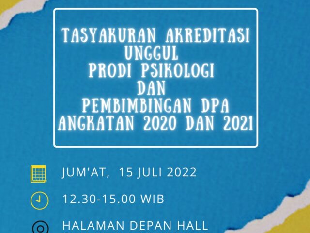 Prodi Psikologi mendapatkan Akreditasi Unggul