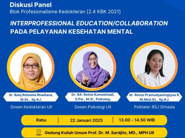 Diskusi Panel: Interprofessional Education/Collaboration pada Pelayanan Kesehatan Mental