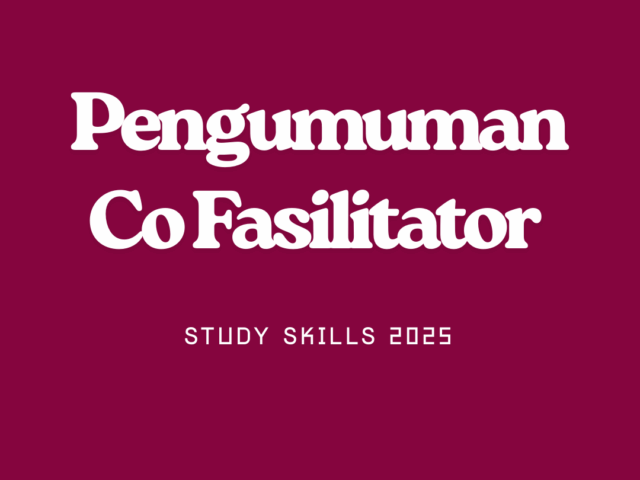 Pengumuman Co Fasilitator Study Skills 2025