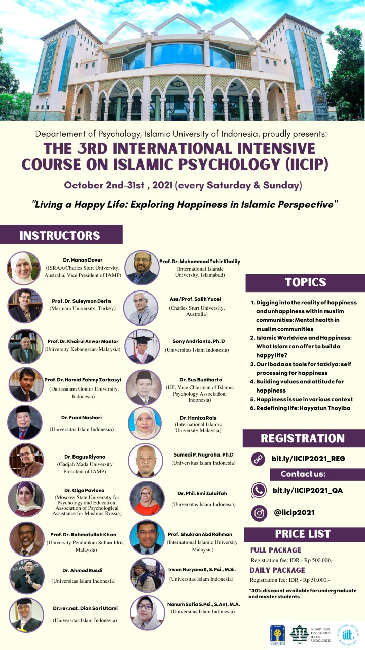 The 3rd International Intensive Course on Islamic Psychology (IICIP)